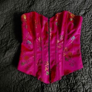 Pink Floral Corset